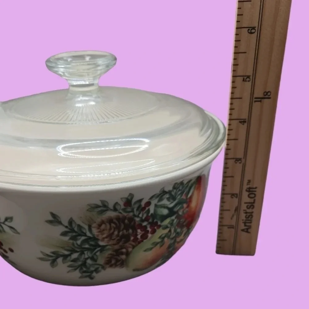 Lenox williamsburg boxwood& pine 1.5 qt round casserole